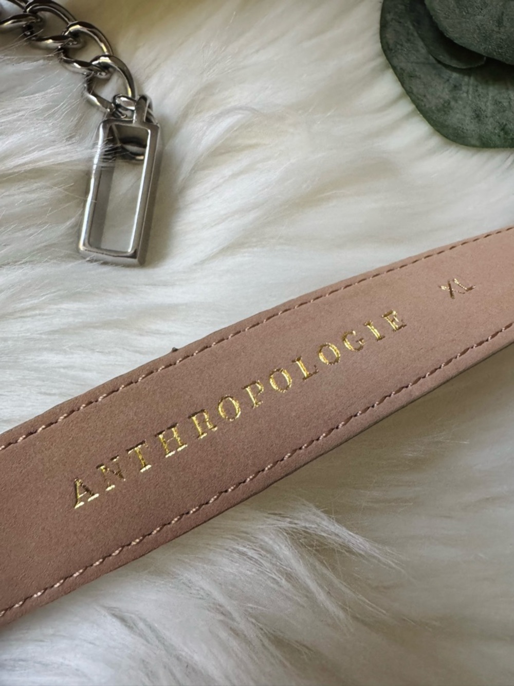 Anthropologie Suede Belt with Doubles Chain Accent - Picture 6 of 8